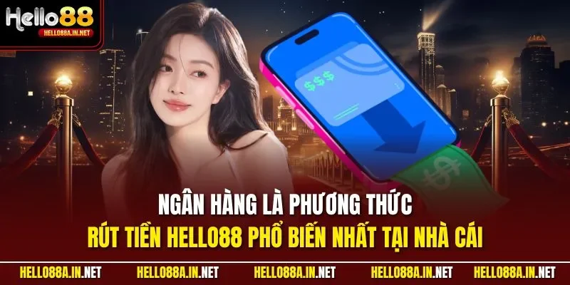 Ngân hàng là phương thức rút tiền HELLO88 phổ biến nhất tại nhà cái