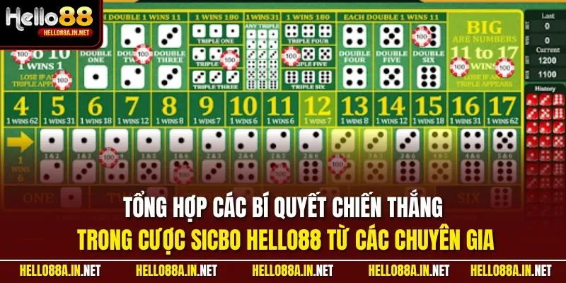 Tổng hợp các bí quyết chiến thắng trong cược sicbo HELLO88 từ các chuyên gia
